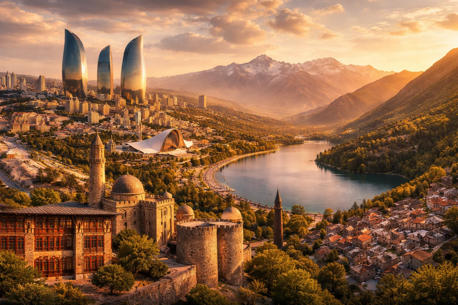 Azerbaijan – landmarks and geography