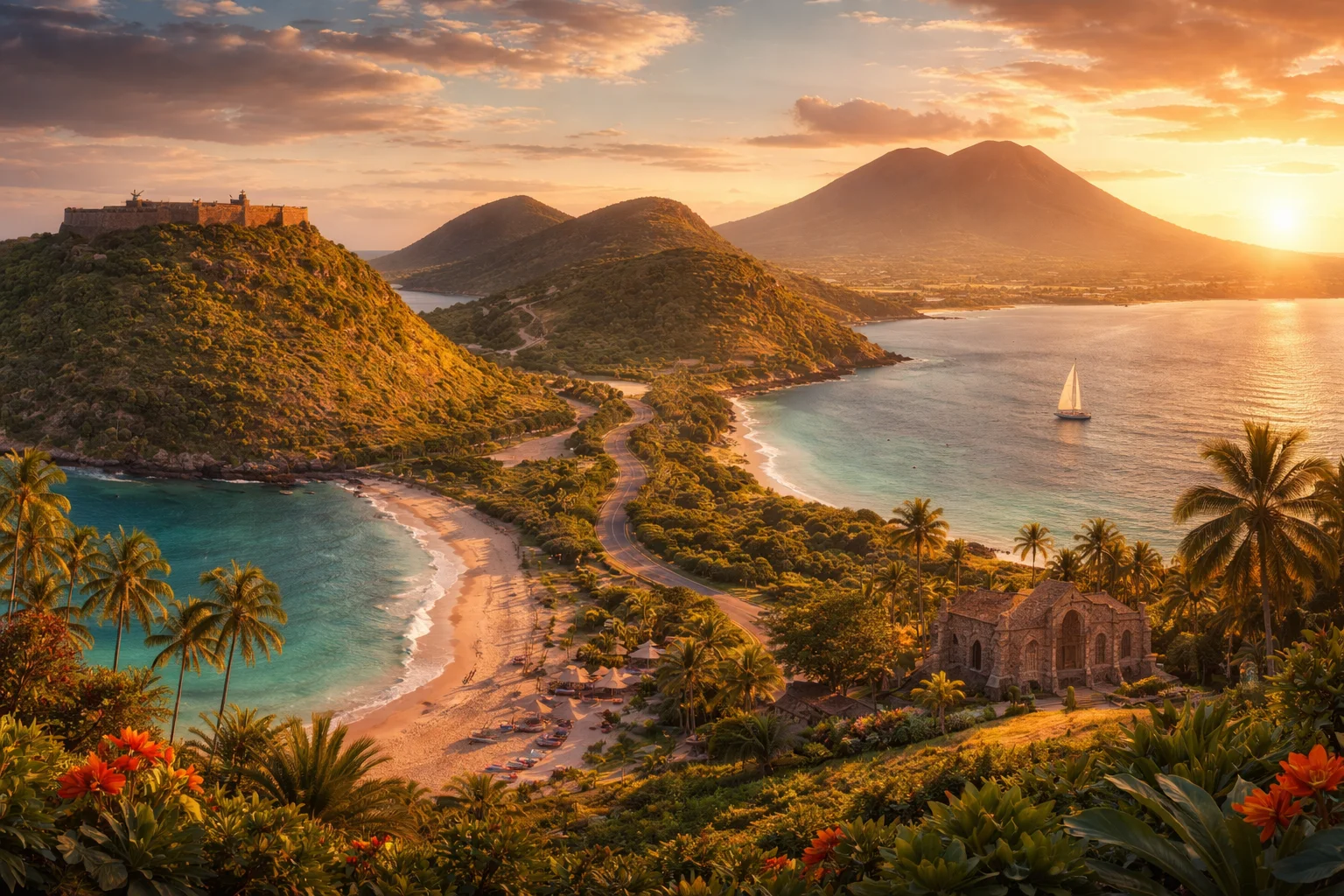 Saint Kitts and Nevis – landmarks and geography